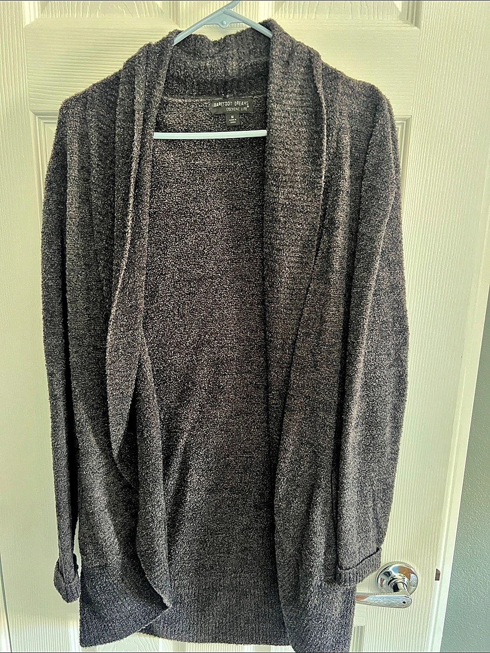 Barefoot Dreams CozyChic Lite Circle Cardigan Gray Medium